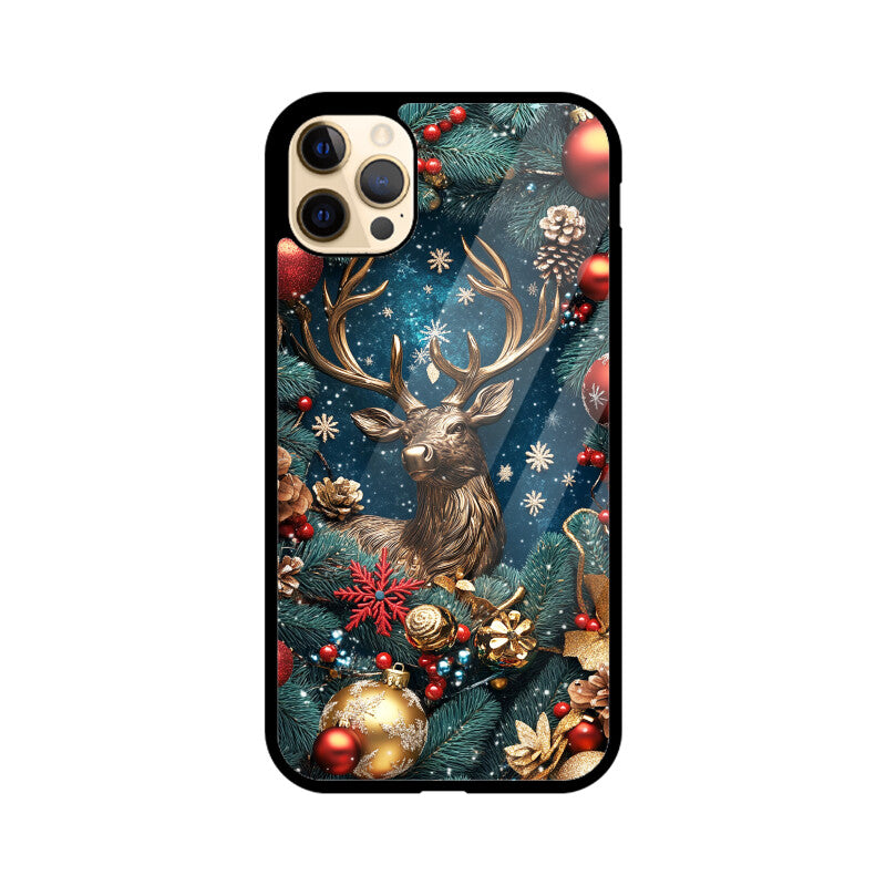Reindeer portrait with Christmas decor