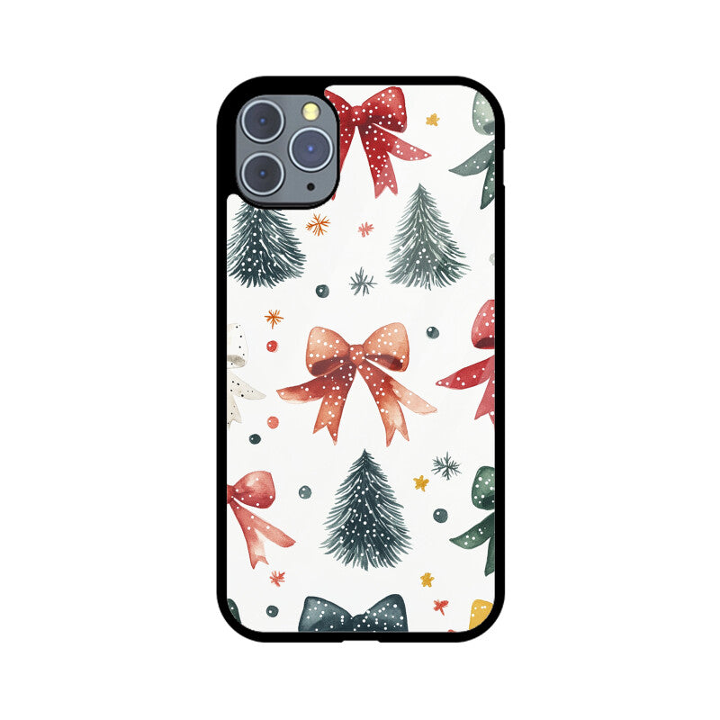 Trees and bows Christmas pattern