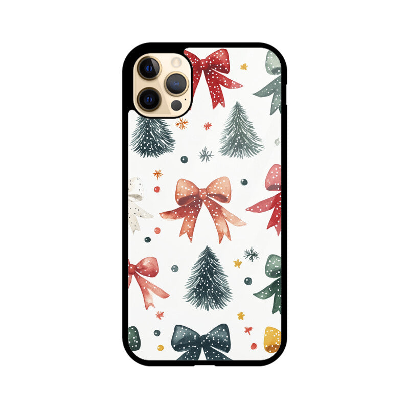 Trees and bows Christmas pattern