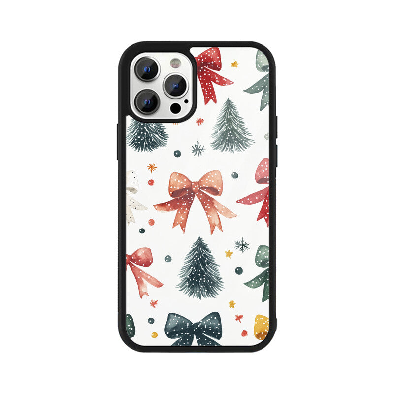 Trees and bows Christmas pattern