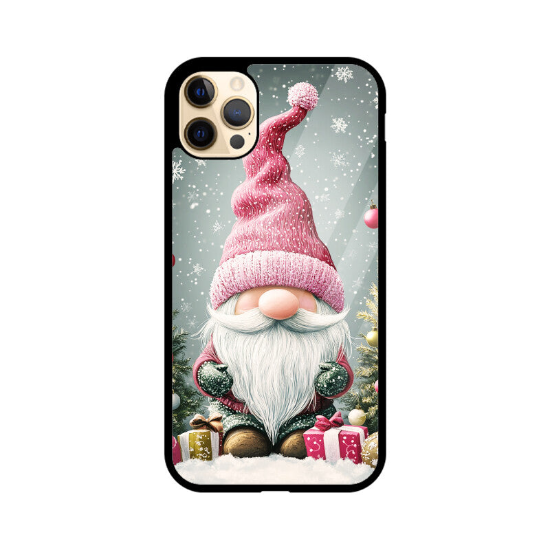 Gnome in pink hat with gifts