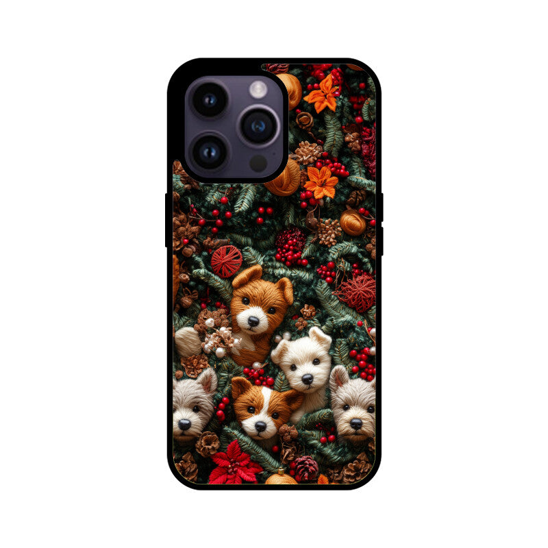Cute puppies embroidery design