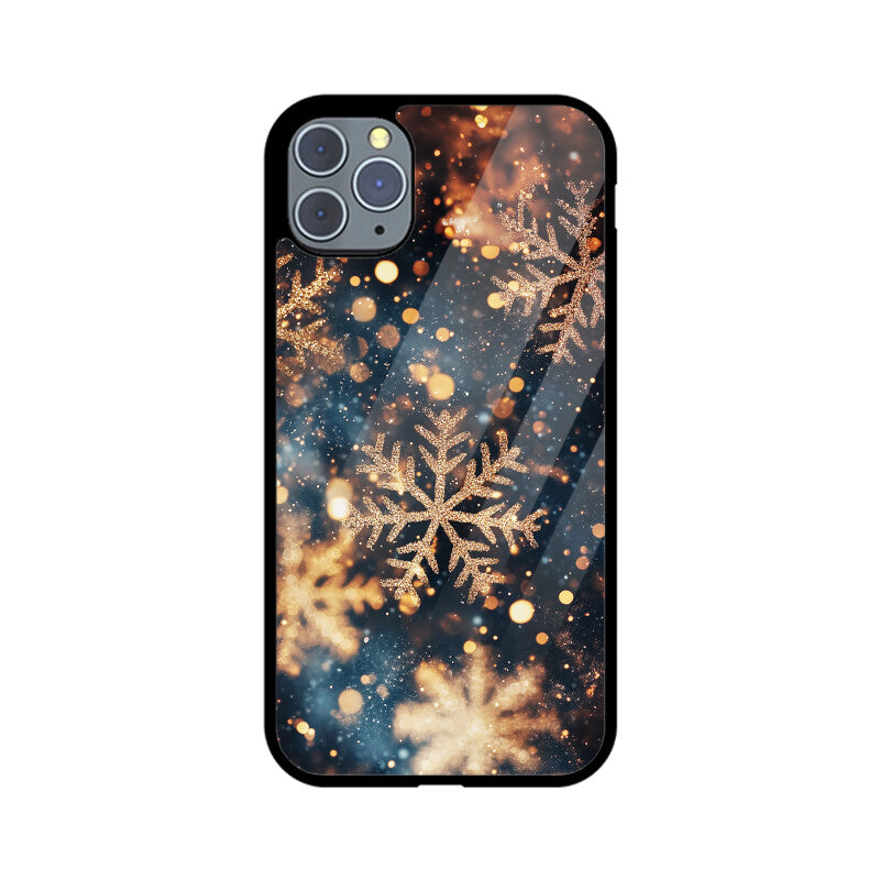 Rose gold snowflakes