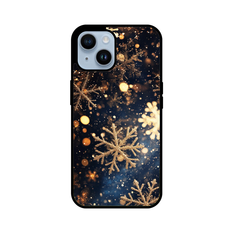 Golden glimmer snowflake elegance