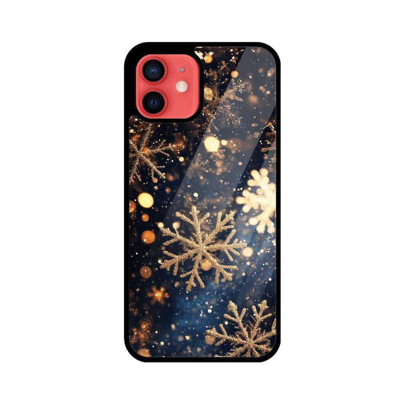 Golden glimmer snowflake elegance