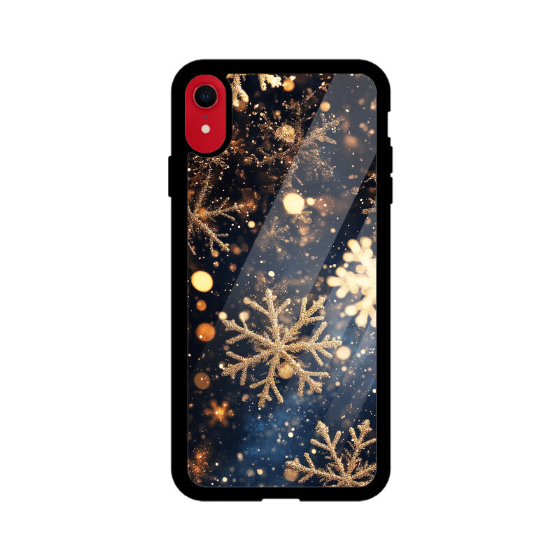 Golden glimmer snowflake elegance