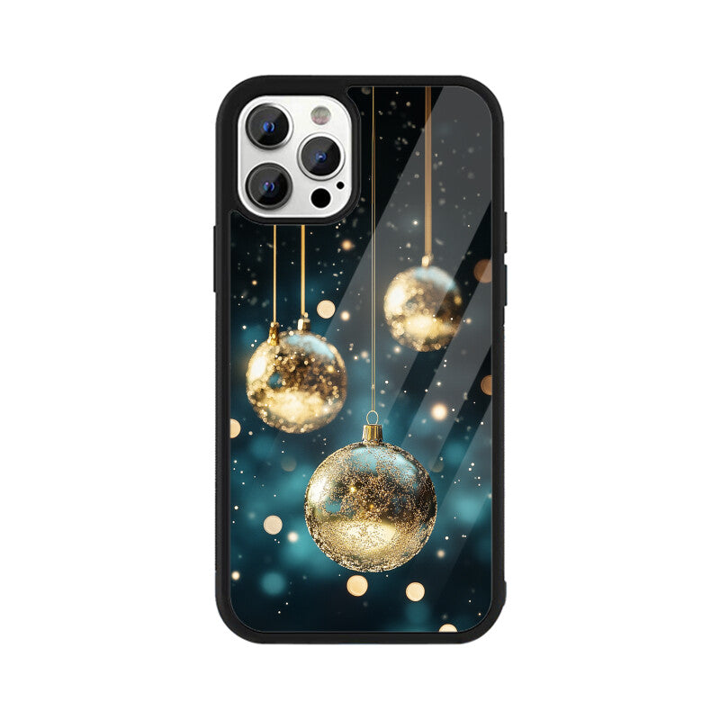 Golden Orbs Winter Elegance