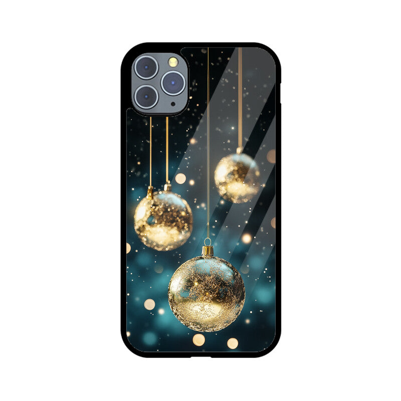 Golden Orbs Winter Elegance